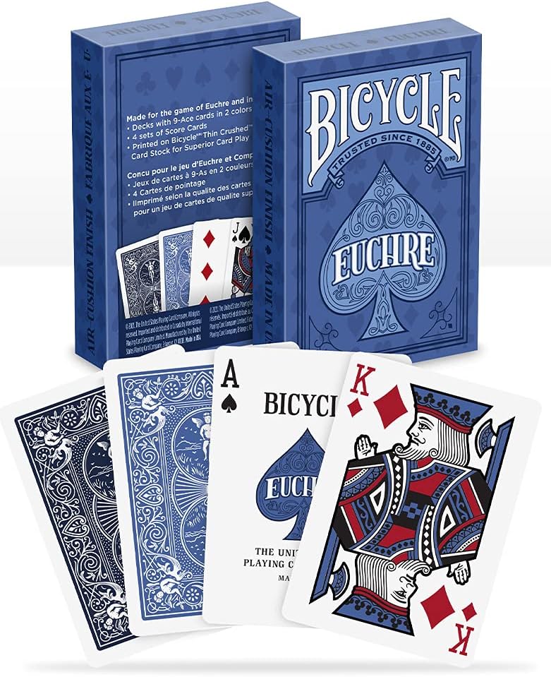 Blue Euchre Double Deck Set