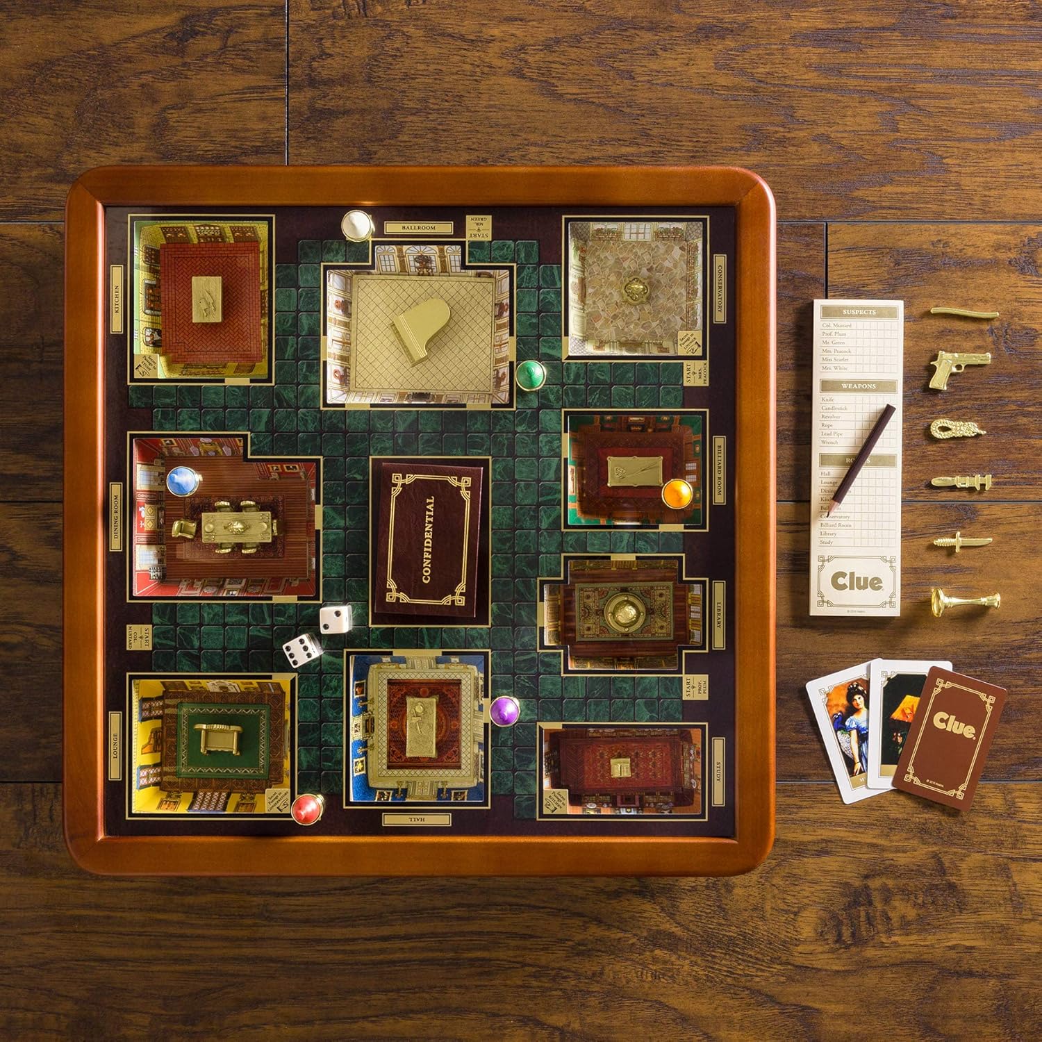 Clue Luxury Game Cabinet Set
